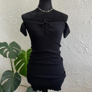 Urban outfitters nwt ribbed off the shoulder dress